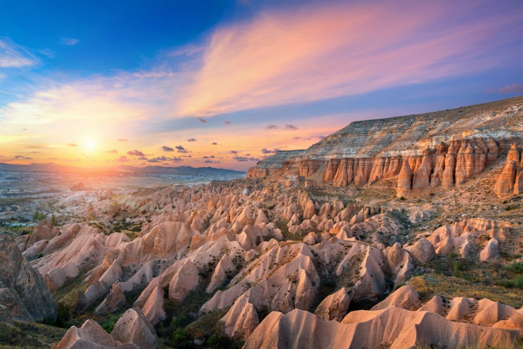 beautiful-mountains-red-valley-sunset-goreme-cappadocia-turkey